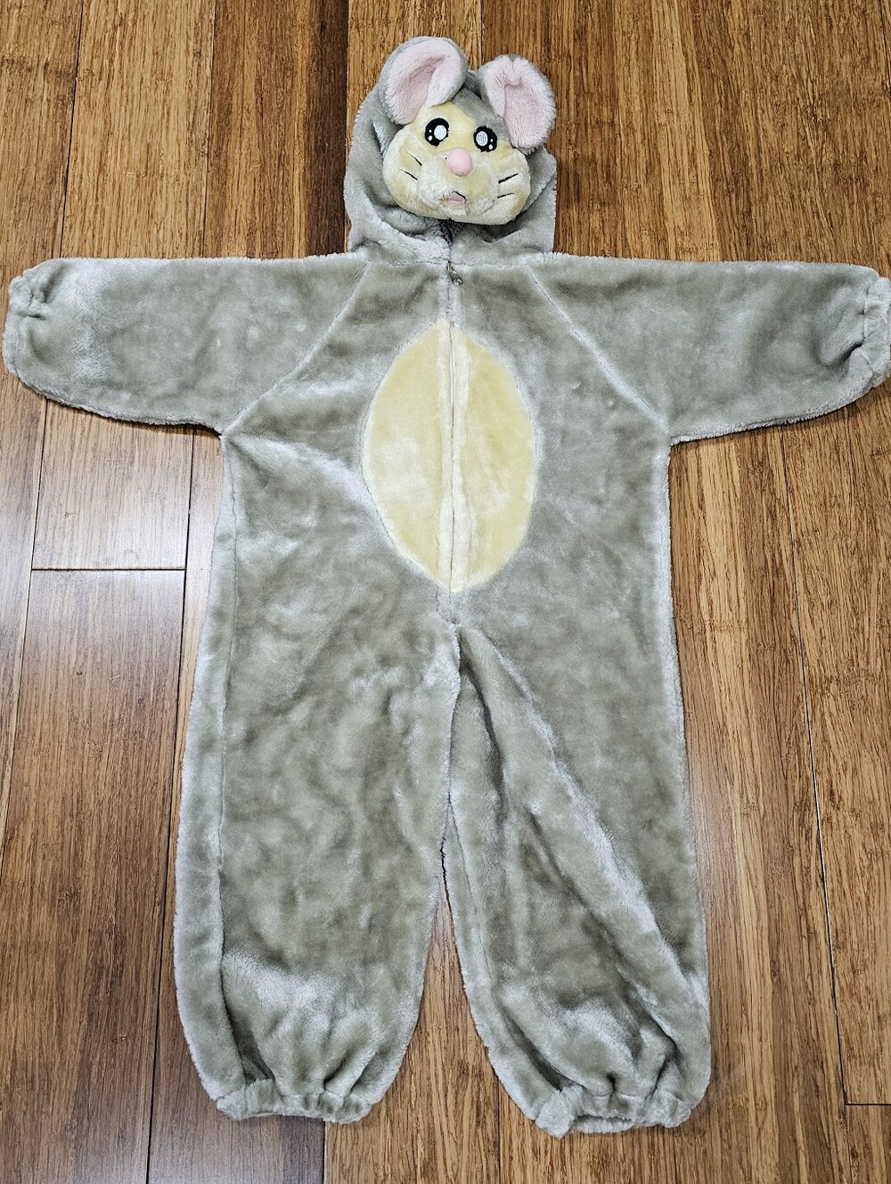 Chosun Plush Mouse Toddler Costume Zip Front Hooded Jumpsuit Size Small (2-3)
